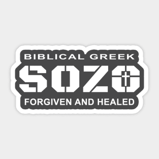 Biblical Greek, Sozo Healing and Forgiveness Sticker